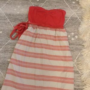 Maeve anthro strapless pencil shirt dress